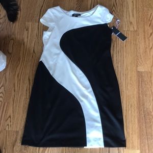 Chetta B black and ivory dress